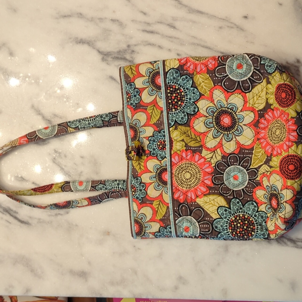 Vera Bradley Flower Shower Shoulder/Tote - Picture 2 of 5